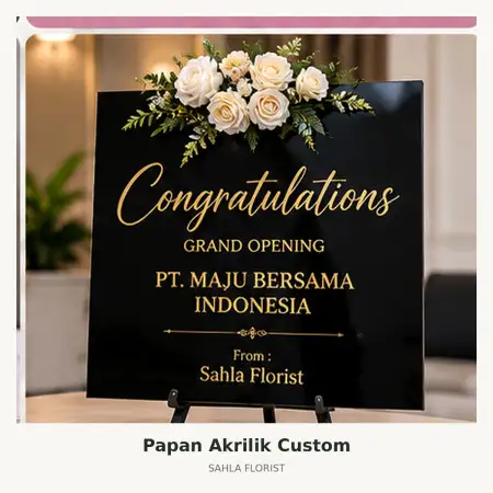 Papan Bunga Akrilik Sorong